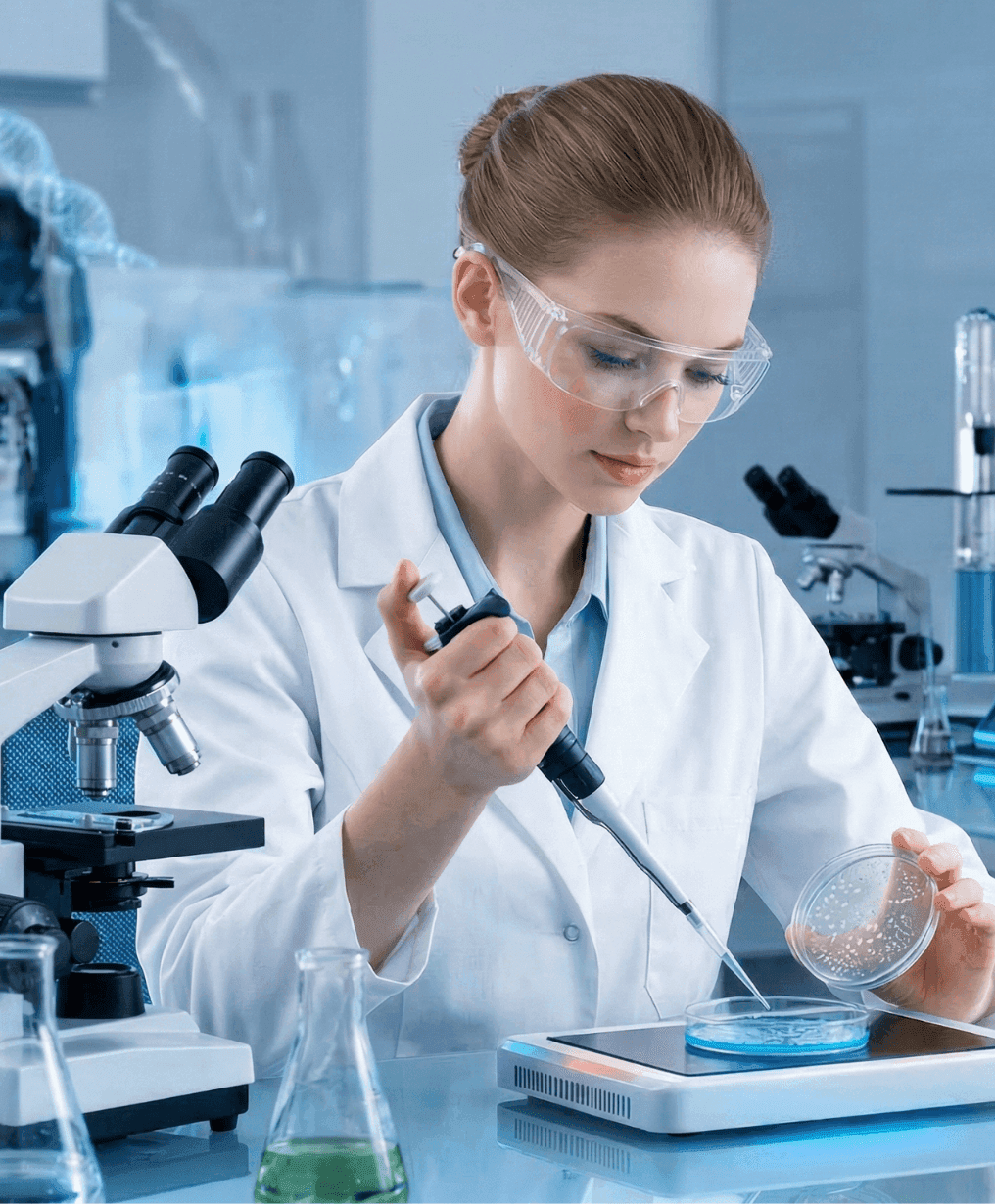 Aplicação profissional em ambiente laboratorial — material oficial NanoSkinBio